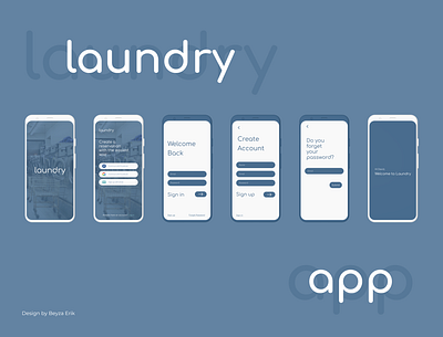 LaundryApp - Sign In/Sign Up app design grey laundry laundry app mobile mobile app password password reset sign in sign in ui sign up signin signup ui