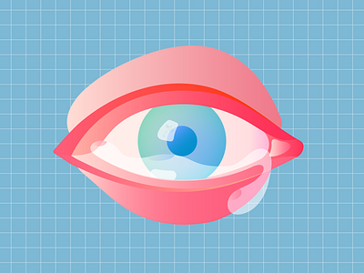 Power of sadness editorial illustration emotions eye feelings gradients illustration meditation mindfulness minimal teardrop