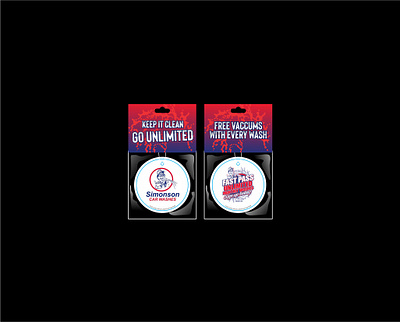 Air Freshener Headcard design airfreshener carwash label packaging