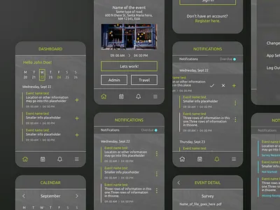 Work on Demand App dark dark mode design green mobile mobile app mobile ui product retail software software design ui ux