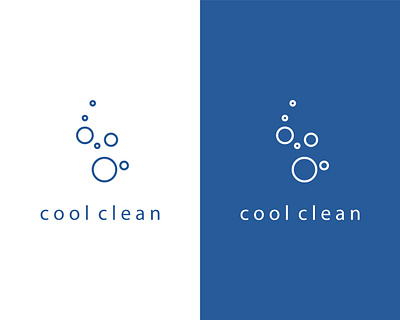 Cool clean. Laundry logo branding bubbles clean cute design flat illustration illustrator laundry logo minimal vector water