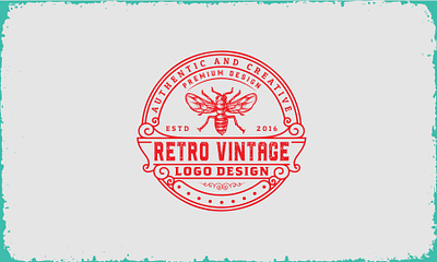 Retro Vintage logo brand design branding flat illustration logo logo design ui ux vector website