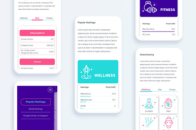 Hashtag Health design icon illustration ui ux vector