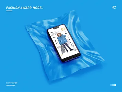 FASHION AWARD MODEL 02 design flat icon illustration illustrator typography