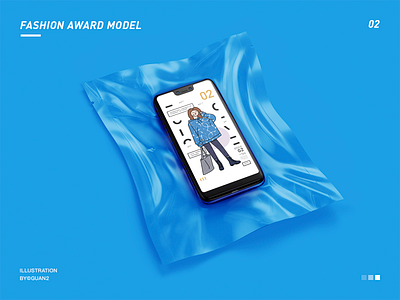 FASHION AWARD MODEL 02 design flat icon illustration illustrator typography
