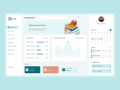 dashboard online course dashboad dashboard design dashboard ui online class online course ui uidesign uiux uiwebsite ux uxdesign webdesign website design