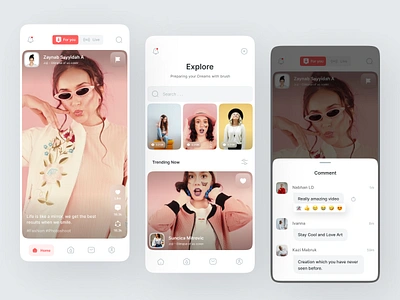 Social Media - TIkTok android application application design apps ios ios app design iphone media mobile mobile design mobile ui ux mobileapps snapchat social social media social network tiktok ui uiux ux