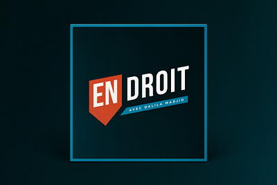 Endroit branding business graphic design intellectual property law law podcast logo podcast podcast art podcast cover podcast cover art podcast logo shield