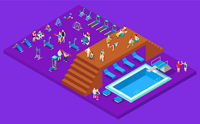 Isometric jym design flat illustration illustrator isometric art isometry noise noise shadow vector