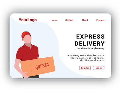 Landing page delivery landing page graphicdesign illustraion illustration art illustrator landing landing page landing page design landingpage ui