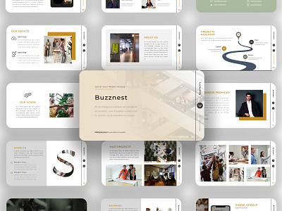 Buzznest - Business Presentation Template agency branding budgeting business clean corporate creative google slides keynote marketing multipurpose photography powerpoint presentation presentation design presentation template