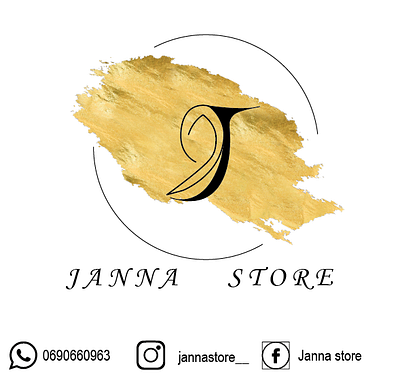 janna store branding design icon illustration logo minimal typography