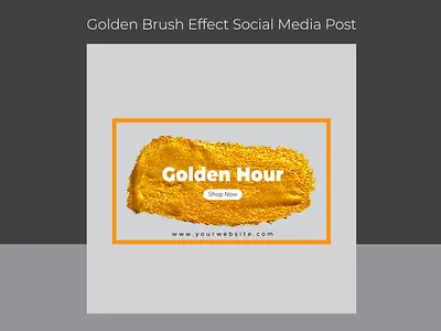 Golden Brush Effect Social Media Post Design background branding glitter golden golden effect luxurious offer online shop paint post promotion sale shinny social media banner social media design social media marketing social media post texture