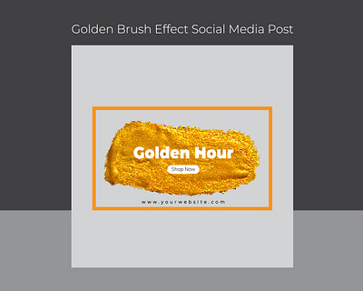 Golden Brush Effect Social Media Post Design background branding glitter golden golden effect luxurious offer online shop paint post promotion sale shinny social media banner social media design social media marketing social media post texture