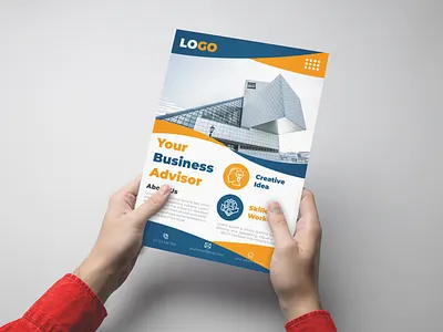 Corporate Flyer Template a4 a4 flyer business flyer corporate flyer cover flyer marketing agency print professional flyer promotional design