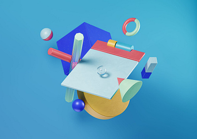 Iniens | Illustration website | Reflexion 3d abstract background blender category cgi color palette illustration marketing minimal website