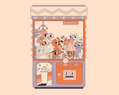 Help him animal illustration character character design characters design flat food food illustration illustraion illustration team