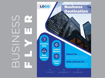 Business Flyer a4 design a4 flyer blue brand identity brand identity design commercial flyer corporate flyer cover design flyer marketing poster printready professional flyer