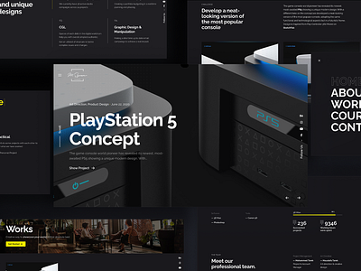 Msquare Studio Website carousel challenge dark dark mode minimal portfolio projects slider studio ui ux webdesign