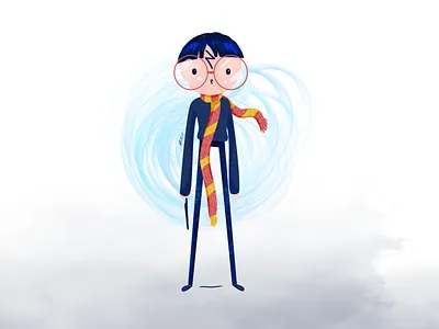 Derby Harry Potter character design glasses harrypotter magic scarf spell