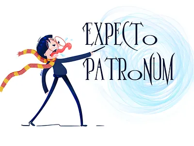 Expecto BUTTronum :V butt cast character design glasses harrypotter scarf scream spell tongue wizard wool yell