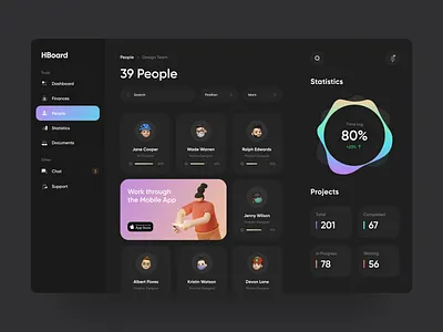 Team Management Dashboard app cards dashboard hr hr software human resources management management tool memoji team time time tracker tracker web