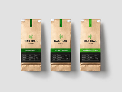 Oak Trail Coffee Packaging adobe illustrator adobe photoshop brand identity freelance design graphicdesign graphicdesigner logo design logo mark logodesigner logotype packaging packaging design packaging mockup pattern visual identity