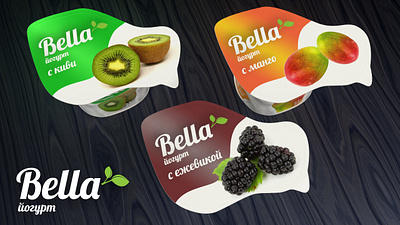 Bella 3d visualization branding creative idea design packaging personal project yogurt брендинг упаковка