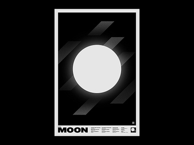 Moon Poster design flat design geometric graphic design illustration infographic moon nasa poster poster design print space statistics texture vector art