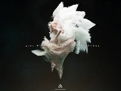 Girl with an Explosion of colors cover design egypt girl manipulation