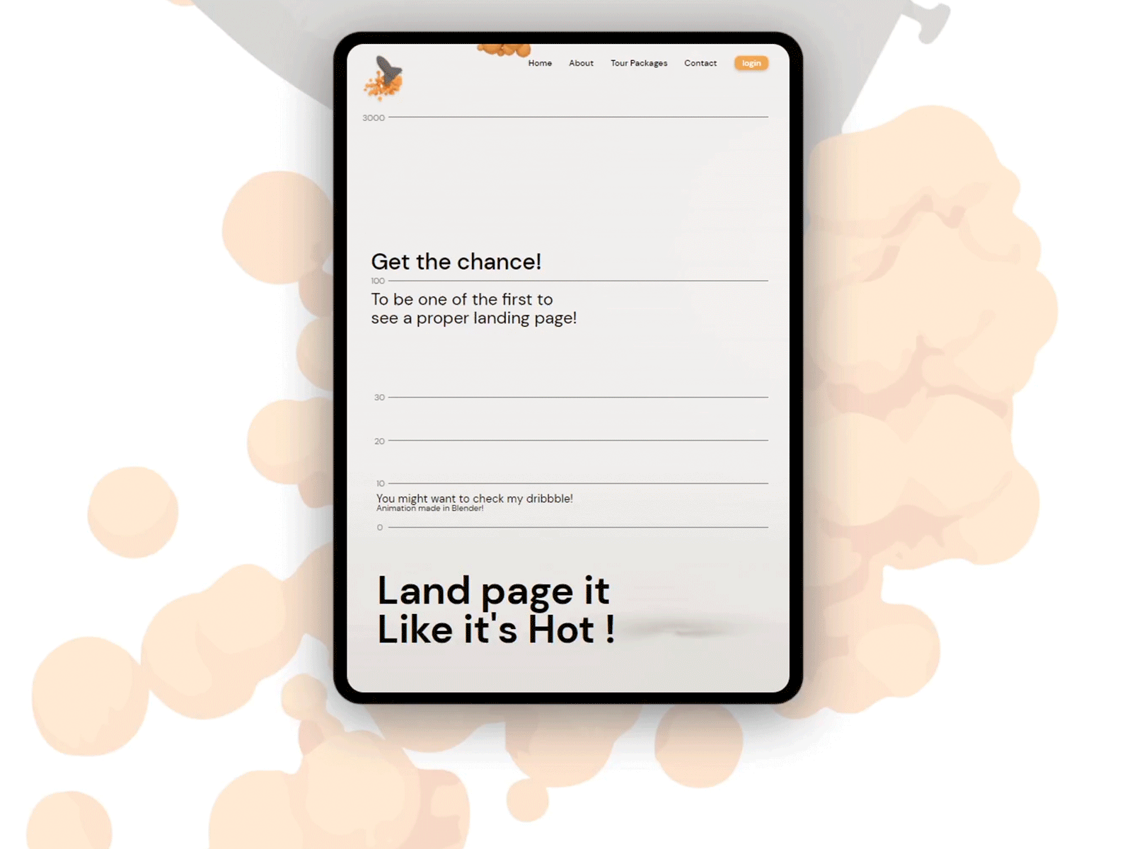 Land page or "landing page"? 3d animation dailyui 003 design landpage minimal rocket ui ux