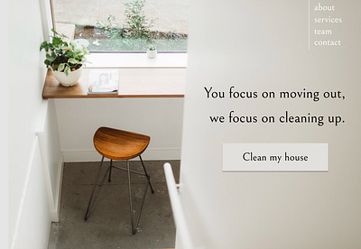 Design 12: Moving out cleaning 30daychallenge 30daysofwebdesign dailydesignchallenge design feedback feedbackplease webdesign