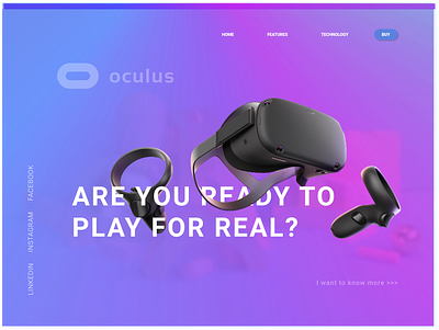 Oculus Product Example daily 100 challenge daily ui dailyui dailyuichallenge