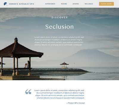Hidden Gingko Spa - 6 asia avenir bali branding calm health peaceful retreat spa ui ui ux ui design uidesign uiux website website builder website concept website design websites