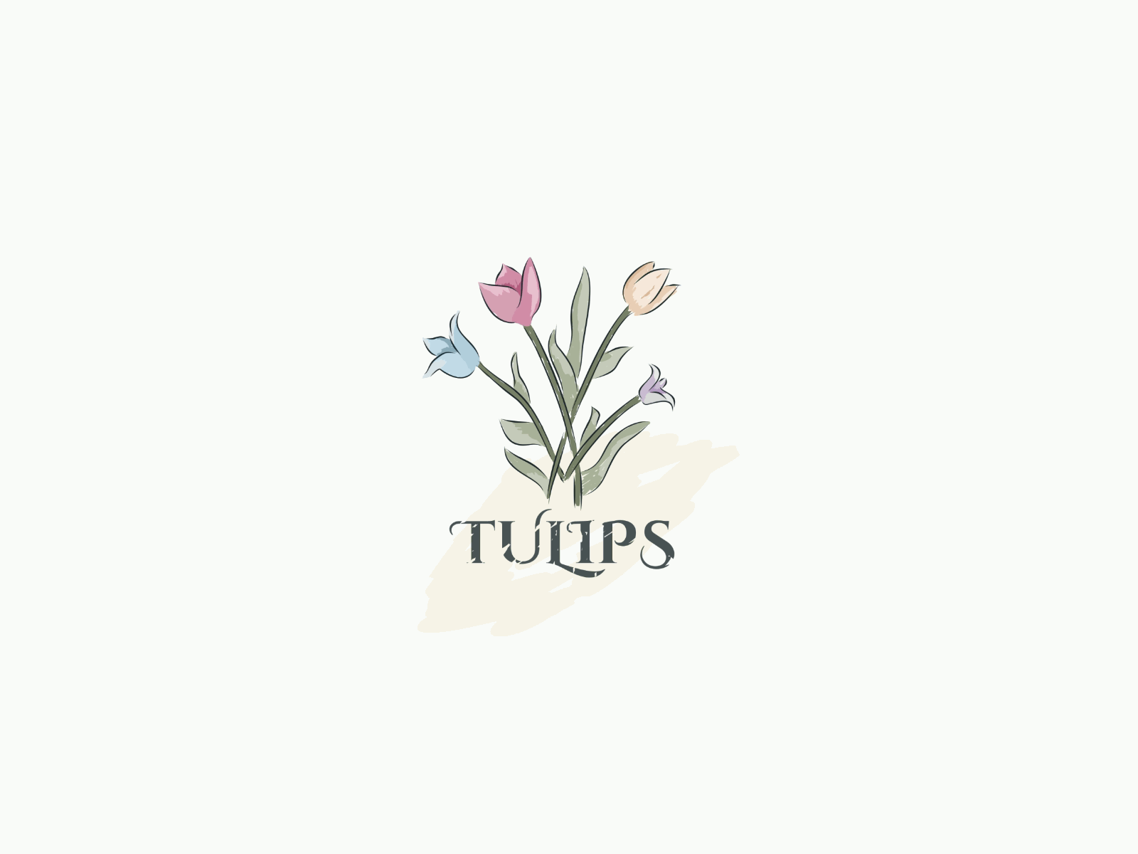 TULIPS animation design fashion flower illustration sale tulip tulips vector wellness logo