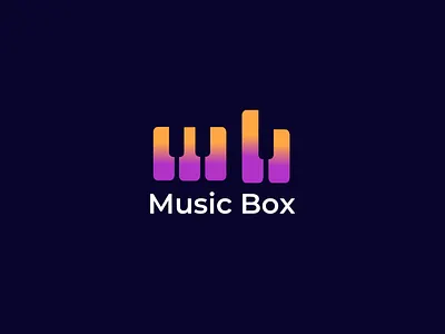 Music Box logo box logo brandcubes branding colorful gradient gradient design gradient logo illustration ishan shetty logo design logotype music app music art music box music box logo music logo music player playful logo radio logo