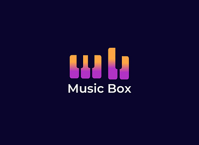 Music Box logo box logo brandcubes branding colorful gradient gradient design gradient logo illustration ishan shetty logo design logotype music app music art music box music box logo music logo music player playful logo radio logo