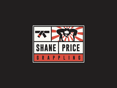 Shane Price Grappling - Logo Design apparel bjj black belt black red yellow brand design brand identity branding design grappling gym illustration logo logo design logo designer martial arts typogaphy vector