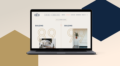 The Smith branding typography web design