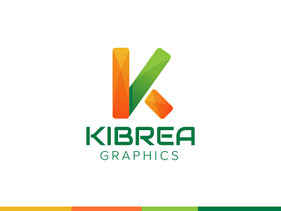 kibrea Graphics logo redesigned colorful logo kibrea graphics logo minimalist modern logo