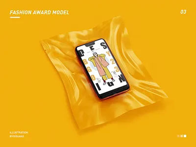 FASHION AWARD MODEL 03 design illustration typography
