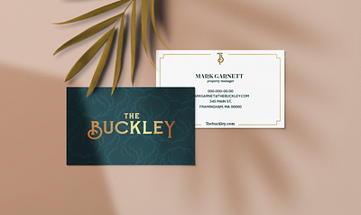 The Buckley branding business card design logo stationery design typography