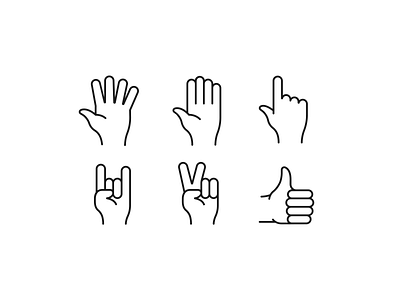 Hands icon set dribbble graphic design hand hands icon icon set icons iconset illustration symbol ui vector