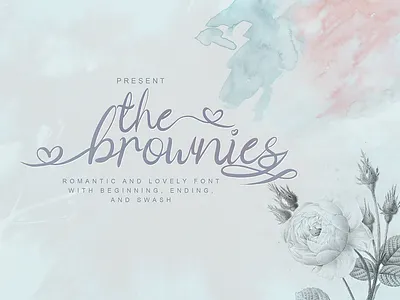 The Brownies | Romantic Love Font branding font font family fontdesign handlettering handwritten lettering script font signature font signature logo typedesign