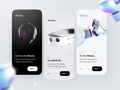 Onboarding Screens of a Futuristic Shopping App app design app ui clean ui future futurism futuristic gouthamgtronics minimalism minimalist minimalistic onboard onboarding onboarding screen onboarding ui online shop