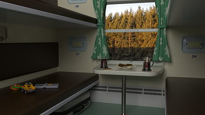 Train compartment 3d 3d model 3d models c4d cinema 4d cinema4d compartment journey modeling render toys train