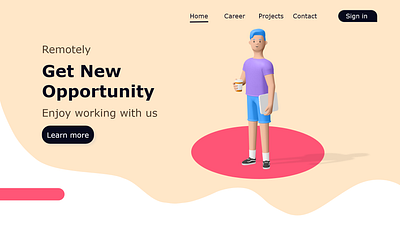 Landing Page design illustration