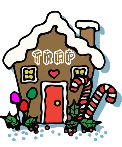 trap gingerbread house christmas design gingerbread house illustration illustration art illustrator vector