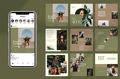 Soffee - Instagram Template agency branding botanical brand identity branding campaign clean fashin branding fashion fashion brand fashion design fashion style instagram post instagram template neutral