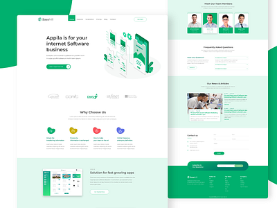 Software landing Page app design free landingpage react sass ui ux vector web